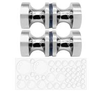 Manico Della Porta In Vetro Da Bagno Da 1 Pezzi E 1 Pezzo Di Adesivo A Parete Vescicale, Maniglia Curva, Non Slittata, Adatto Per Porte Di Vetro E Pareti Piastrellate.