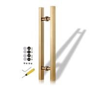 Manico della porta scorrevole per fienile in oro set per interno ed esterno usa un design quadrato moderno per vasca da doccia da bagno principale e gate robusto ed elegante hardware della porta