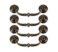 Manico dell'armadietto vintage, 4PCS 140mm mobili da cucina trappola per trappola per caduta, manico a traino per porte per mobili antichi per il cassetto del cassetto del guardaroba (ottone)