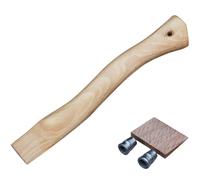 Manico di ricambio per accetta, manico in noce con cunei in legno e acciaio, testa scanalata per una presa comoda, parti di ricambio per campeggio, giardinaggio, uso esterno, spaccatura del legno