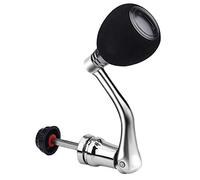 Manico di ricambio per mulinello, bilanciere in metallo Grip Tronco esagonale in metallo Mulinello da pesca con metallo Premium EVA Comodo e antiscivolo(M-Argento)