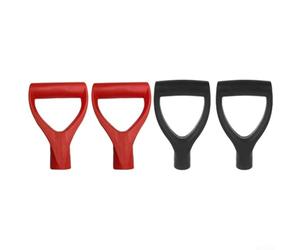 Manico ergonomico a D per pala e forcella, parte di ricambio in plastica resistente, per neve invernale e giardino, 3,2 cm (rosso, 1 pezzo)