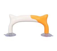 Manico Ergonomico per Righello da Quilting, Giallo e Bianco, in PVC ABS, con Ventosa Forte, Facile da Montare, Protezione per Mani