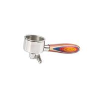 Manico For Caffè Con Fondo A Doppia Orecchio Da 51 Mm, Compatibile Con DeLonghi EC221/ECO311/EC156B, Con Cestello Filtro(L colour wood)