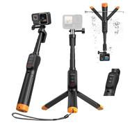Manico galleggiante Selfie Stick Treppiede Impermeabile Estensibile Selfie Monopiede Maniglia con Telecomando Bluetooth per Go Pro Hero13 Black, Hero 12 11 10 9 8 Black Action Camera