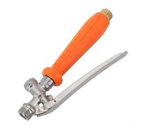 Manico in acciaio inox e plastica per spruzzatore da giardino con funzione di controllo preciso del flusso d'acqua (grande)
