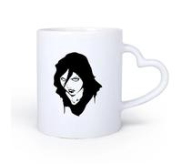 Manico in ceramica a forma di cuore Tazze da caffè in gres con manico Ragazze gotiche vampiro fantastiche 11oz/320ml per caffè, zuppa, tè, latte, latte macchiato, cioccolata calda, donna, uomo