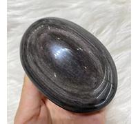 Manico in ossidiana arcobaleno naturale Gioca con gli arredi a forma Reiki Fang decorerà i gioielli for la casa Decorazione dell'acquario Bellissimo cristallo raccolta domiciliare (Size : 400-450g)