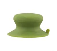 Manico in silicone con base a ventosa per coperchi di pentole e scatole per alimenti portatili, resistente al calore e leggero (verde)
