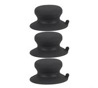 Manico in silicone resistente al calore con forte ventosa per coperchi di pentole che offrono una presa sicura e un uso comodo come supporto per telefono in varie impostazioni (nero)