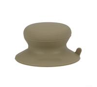 Manico in silicone sicuro per alimenti con supporto a ventosa per coperchi di pentole, contenitori per il pranzo e attrezzi da cucina per falò (giallo)