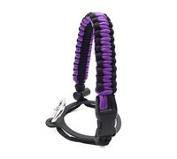 Manico isolato per bottiglie a bocca larga, cordino per bottiglia d'acqua, maniglia con moschettone di sicurezza, maniglia per bottiglia d'acqua, Nero viola