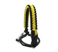 Manico isolato per bottiglie a bocca larga, cordino per bottiglia d'acqua, maniglia con moschettone di sicurezza, maniglia per bottiglia d'acqua, Nero e giallo