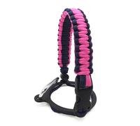 Manico isolato per bottiglie a bocca larga, cordino per bottiglia d'acqua, maniglia con moschettone di sicurezza, maniglia per bottiglia d'acqua, Rosa Blu Scuro
