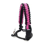 Manico isolato per bottiglie a bocca larga, cordino per bottiglia d'acqua, maniglia con moschettone di sicurezza, maniglia per bottiglia d'acqua, Rosa e nero.