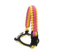 Manico isolato per bottiglie a bocca larga, cordino per bottiglia d'acqua, maniglia con moschettone di sicurezza, maniglia per bottiglia d'acqua, giallo e rosa.