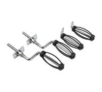 Manico lungo di ricambio per barbecue Traeger e la maggior parte delle marche di forni in acciaio inox con impugnatura in plastica, adatto per affumicatori, pozzi e stufe a legna (A)