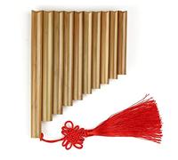 Manico Marrone Misura 10 Tubi Pan Flauto Strumento A Fiato Fatto A Mano Flauto Pan cinese (Color : Left hand)