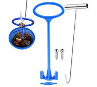 Manico per filtro per piscina, gancio per cestello con manico rotondo in polipropilene, accessorio per filtraggio piscina per interni, giardino, cortile e piscine a terra, parte di ricambio facile da