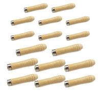 Manico per Lime in Legno, Manico per Lime con Robusto Collare in Metallo, per Lime da 4-6 Pollici, Lunghezza 90 mm 105 mm, 16 Pezzi