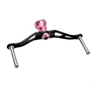 Manico per mulinello da pesca, 95 mm, in alluminio CNC, per mulinelli balistici Daiwa, Fuego, Tatula, nero (rosa)