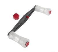 Manico per mulinello da pesca compatibile con DAIWA con un design unico trasparente (rosso)