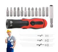 Manico per reciproco, a mano a mano,Manico per mani con pezzi e seghe - Taglierina multiuso, kit compatto ergonomico per tubo in PVC in legno metallico