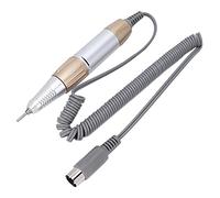 Manico per Trapano Elettrico per Unghie 35000 Giri/Min, Manipolo di Fresa per Nail Drill a Basso Rumore, Accessorio per Trapano Unghie Dorato, Penna Manicure Elettrica per Professionisti
