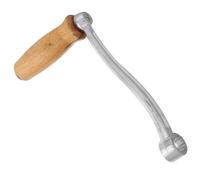 Manico per Tritacarne Manuale, Acciaio Inox, Legno e Ferro Argento | Controllo Manuale, Presa in Legno Liscia, per Uso Domestico e Insaccatrice, Design Elegante Colore Casuale