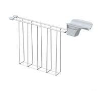 Manico resistente al calore per panini e panini, in acciaio inox, per tostapane e macchine per il pane, assicura anche una tostatura di pane piccolo (grigio)