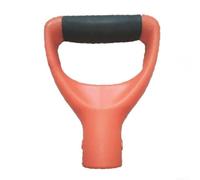 Manico resistente con impugnatura a D per vanga e forcella, 31 mm, in plastica, ricambio per prato, paesaggistica, cortile, lavori di rimozione della neve (arancione)