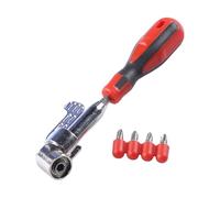 Manico rotante compatto ad angolo di 105 gradi con impugnatura rossa resistente anima in metallo design leggero cacciavite con manico rosso