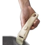 Manico staccabile - Impugnatura per padella, supporto per pentole, leva a sgancio rapido | di ricambio ergonomico resistente al calore, funzione di fissaggio a scatto per pentole e padelle