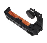 Manico Superiore della Gabbia della Fotocamera con Fori a Vite da 3/8 "e 1/4", Lega in Lega di Alluminio e Palosewood per Rig DSLR, Supporto per la Scarpa Fredda per Microfono a