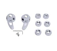 Manico vetro per finestra auto in stile retrò in lega di universale finestra universale per hot rod kustom (Nero) (Elettroplato)