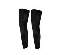 Manicotti a Compressione a Gamba Intera 1/2 pezzi di maniche a compressione for gamba intera for uomo e donna, supporto for ginocchio lungo for basket, corsa, allenamento, ciclismo(Black-2pcs,L)