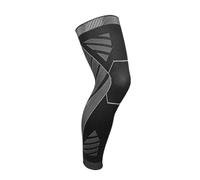 Manicotti a Compressione a Gamba Intera 1/2 pezzi protezione di supporto for tutore for ginocchio con maniche a compressione sportiva for gamba intera for sollevamento pesi(Black-1Pcs,L)