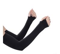 Manicotti a compressione progettati per stili di vita attivi, tra cui ciclismo, guida, corsa, escursionismo, golf e giardinaggio, protezione UPF 50+ (nero)