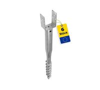 Manicotti a vite per pavimento, set da 6 pezzi, supporto per pali a U, 80 x 80 cm, manicotti a vite, piedini di supporto, manicotti a vite, manicotto a vite, ancoraggio a terra, profilo a U