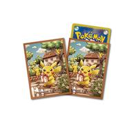 Manicotti Carte Pokemon Mazzo Ufficiale Scudo - Cornice Marrone / Regalo Pika...