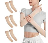 Manicotti color pelle per ciclismo, protezione UV e copertura tatuaggi, confezione da 3 paia, manicotti ciclismo uomo, ciclismo, sleeves
