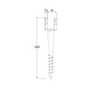 PWU - Manicotto di ancoraggio da terra a vite CE 70/685 o 80/685