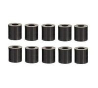 Manicotti distanziatori per viti M4, lunghezza 15 mm, plastica nera, set da 10 pezzi.