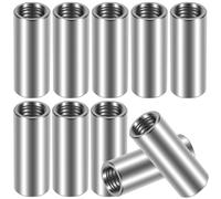 Manicotti Filettati Rotondi M12*40mm Dadi di Accoppiamento Tondi Dado Lungo in Acciaio Inox Tondi Filettatura Interna 10Pcs (M12*40)