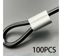 Manicotti in alluminio per fune da 100 pezzi 8 raccordi a forma di