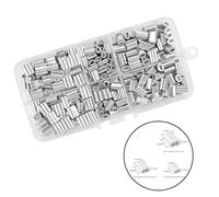 Manicotti in alluminio set 300 pezzi per crimpatura cavi fili misure da M1 2 a M