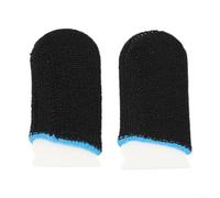 Manicotti morbidi elasticizzati da gioco per pollice e indice per supportare l'interazione con lo schermo dello smartphone (blu)