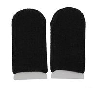 Manicotti morbidi elasticizzati per dita da gioco per pollice e indice per supportare l'interazione con lo schermo dello smartphone (nero)