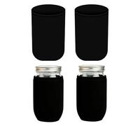 Manicotti per barattoli a bocca larga da 907,2 g, confezione da 4 manicotti oscuranti per barattoli | Copertura in tessuto idroponico per bloccare la luce | Coperchi per coltivare i semi per