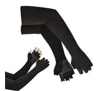 Manicotti per braccio rinfrescanti, traspiranti, protezione solare per cicatrici, protezione solare per uomo e donna attrezzature per l'allenamento, Nero , Refer to description